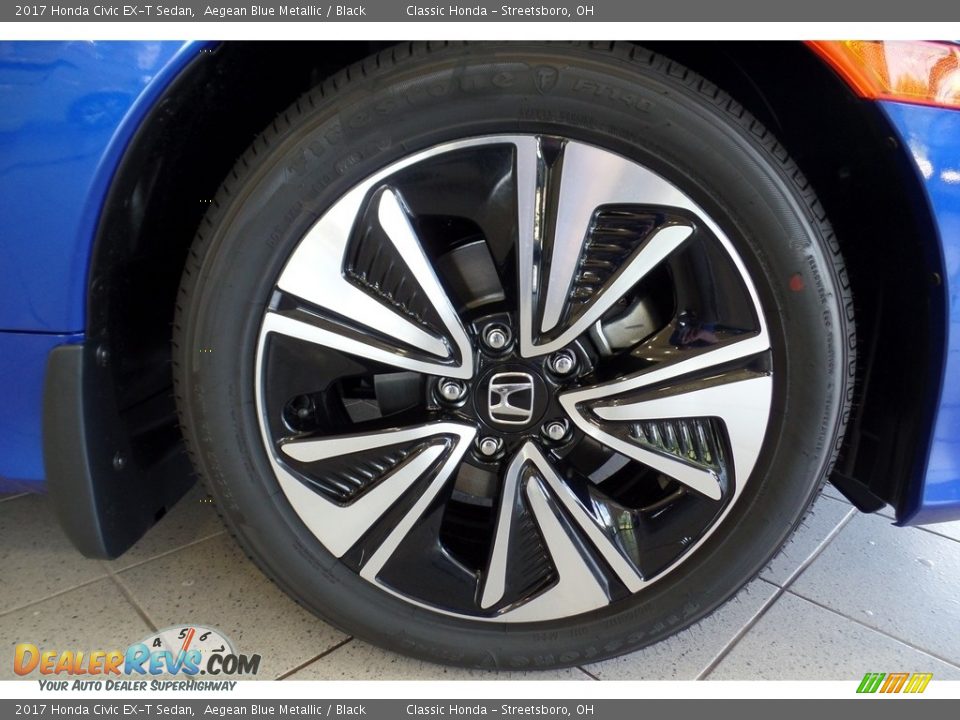 2017 Honda Civic EX-T Sedan Aegean Blue Metallic / Black Photo #33