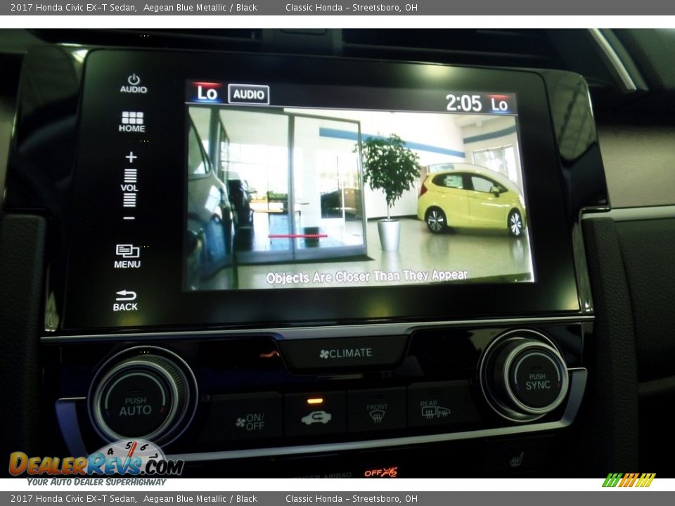 2017 Honda Civic EX-T Sedan Aegean Blue Metallic / Black Photo #34