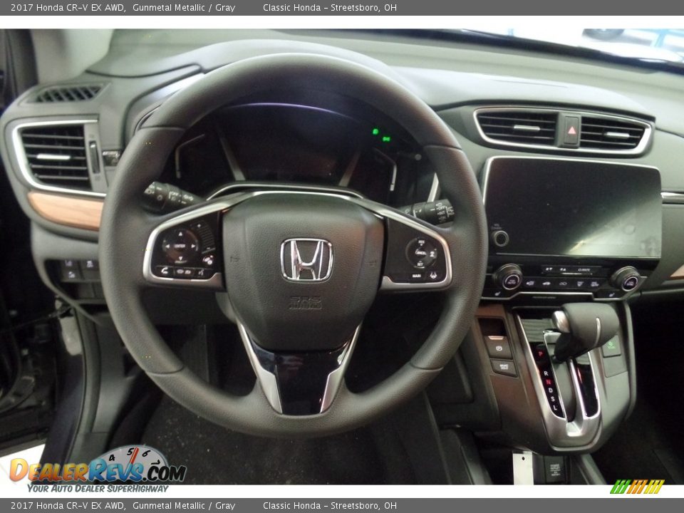 2017 Honda CR-V EX AWD Gunmetal Metallic / Gray Photo #7
