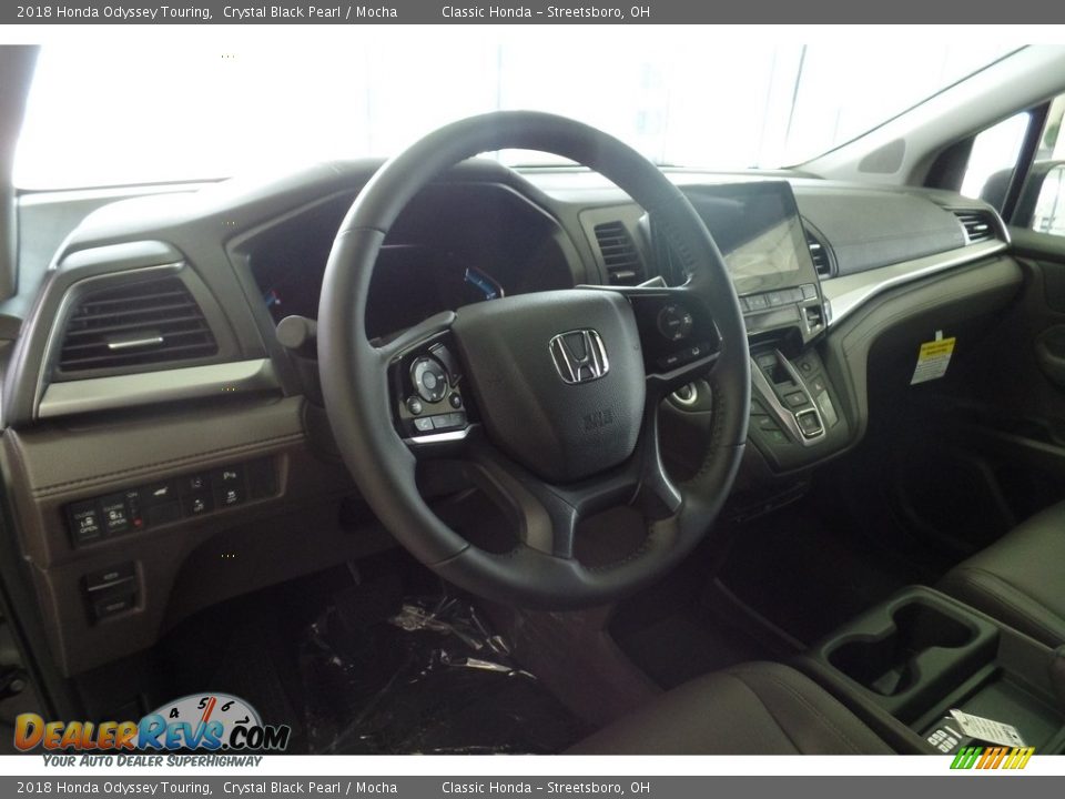 2018 Honda Odyssey Touring Crystal Black Pearl / Mocha Photo #6
