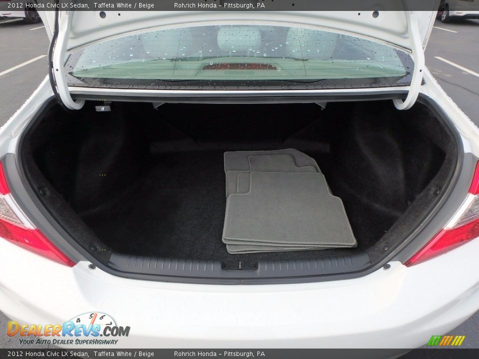 2012 Honda Civic LX Sedan Taffeta White / Beige Photo #9