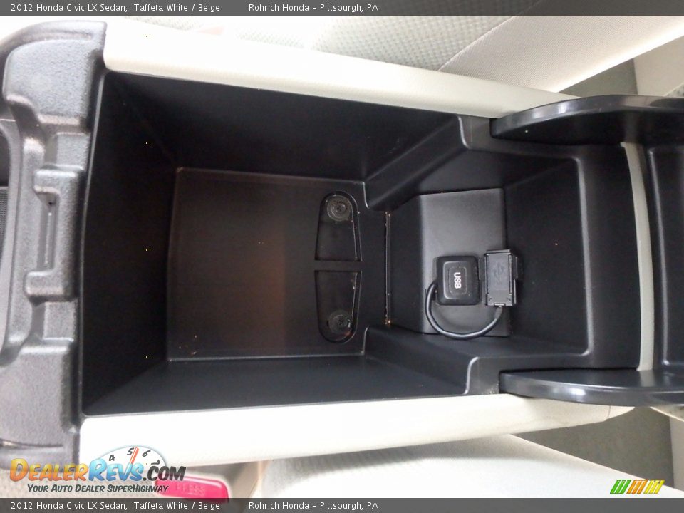 2012 Honda Civic LX Sedan Taffeta White / Beige Photo #23