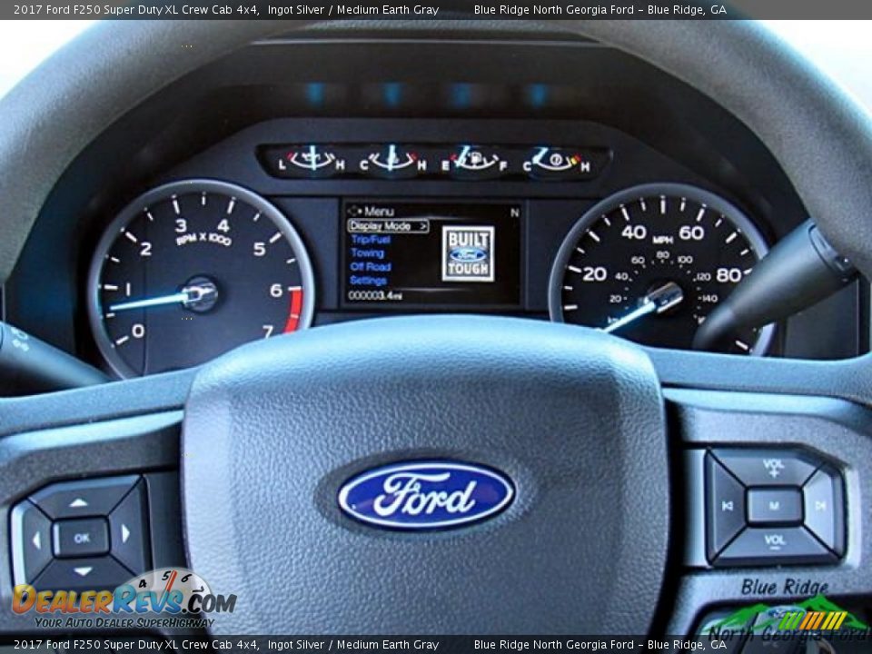 2017 Ford F250 Super Duty XL Crew Cab 4x4 Ingot Silver / Medium Earth Gray Photo #17