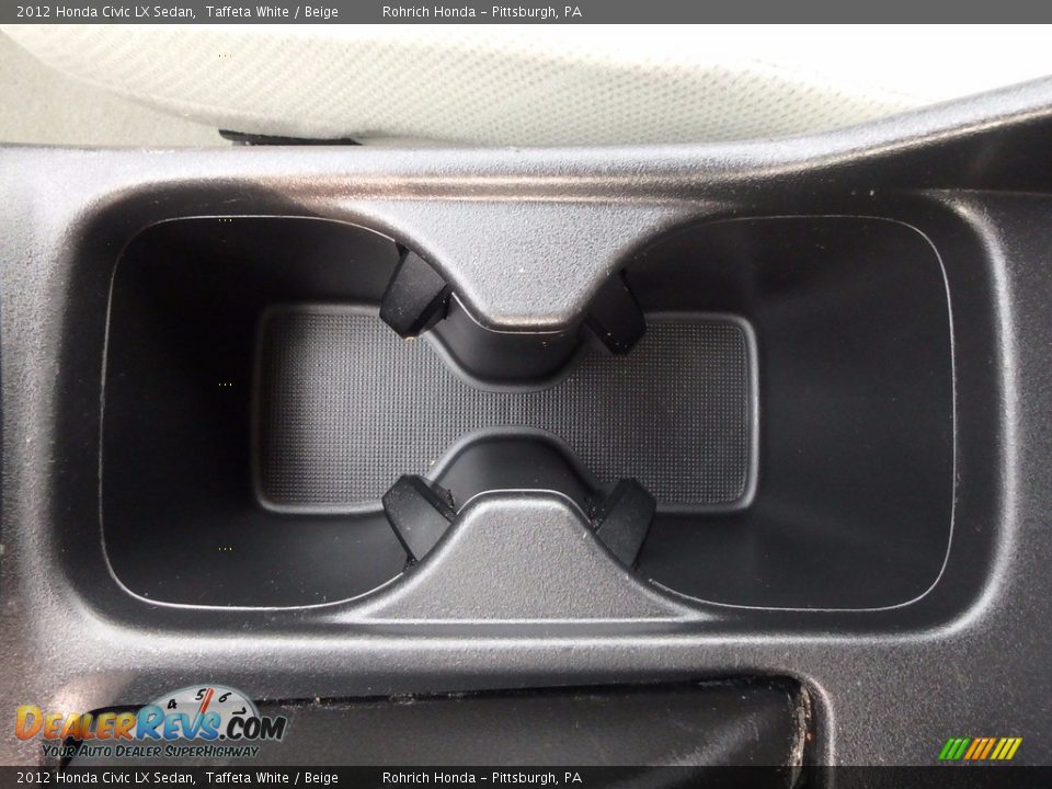 2012 Honda Civic LX Sedan Taffeta White / Beige Photo #25