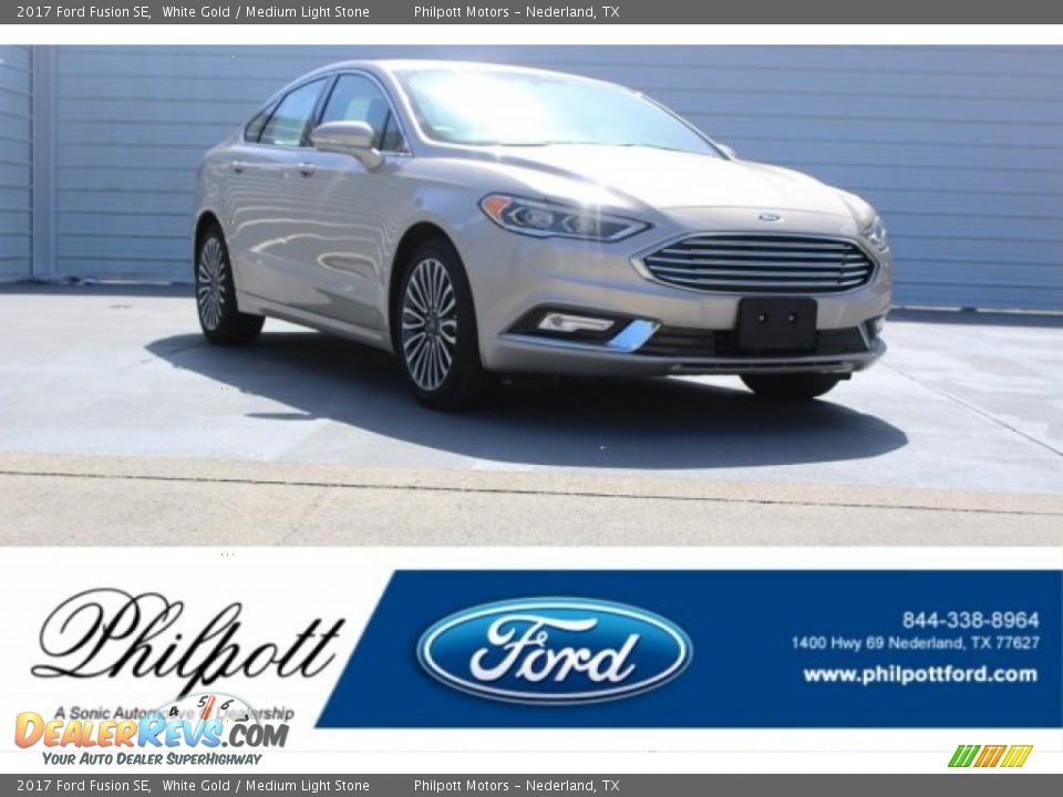 2017 Ford Fusion SE White Gold / Medium Light Stone Photo #1