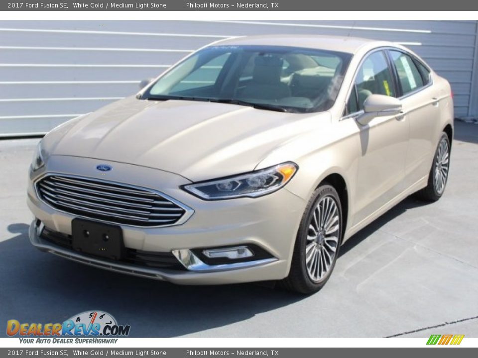 2017 Ford Fusion SE White Gold / Medium Light Stone Photo #3