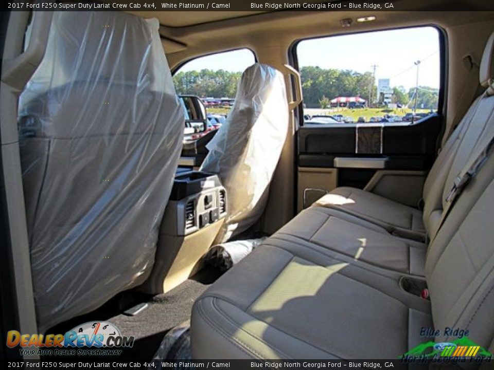 2017 Ford F250 Super Duty Lariat Crew Cab 4x4 White Platinum / Camel Photo #12