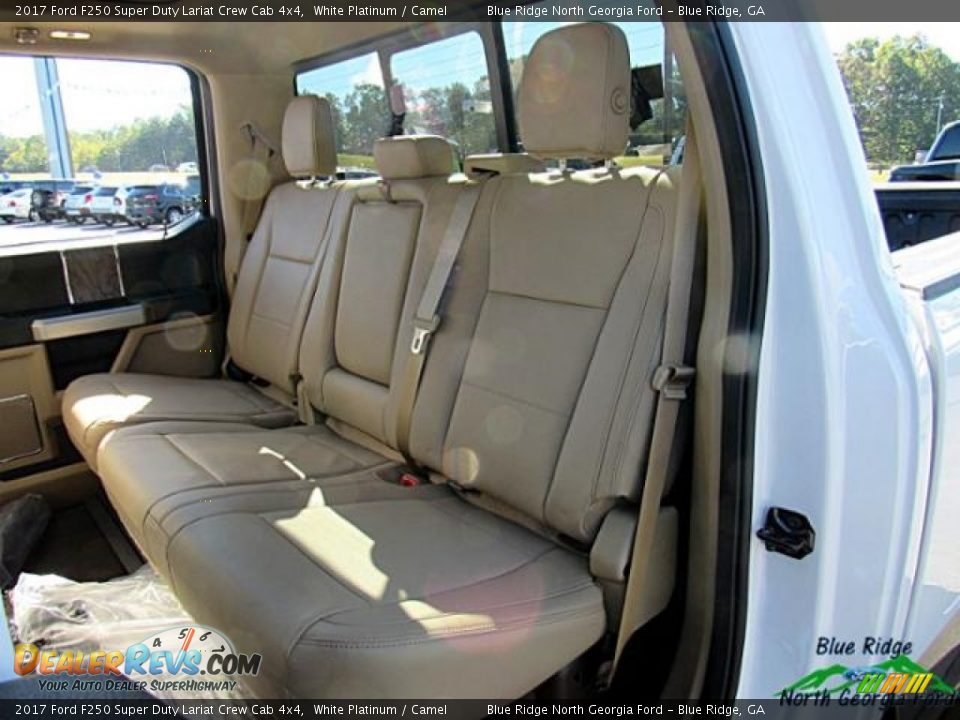 2017 Ford F250 Super Duty Lariat Crew Cab 4x4 White Platinum / Camel Photo #13