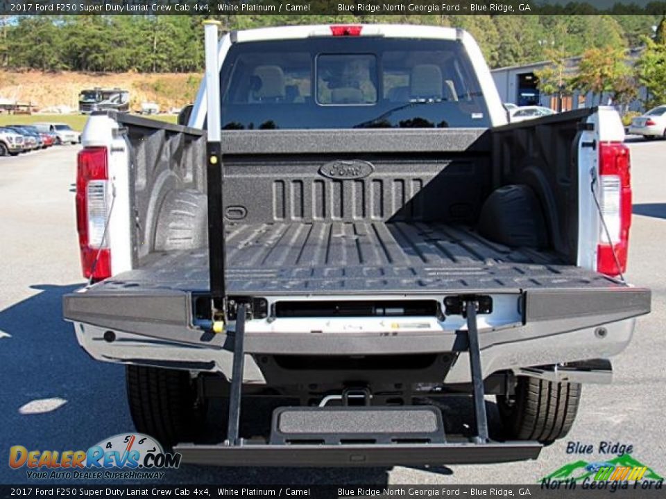 2017 Ford F250 Super Duty Lariat Crew Cab 4x4 White Platinum / Camel Photo #14