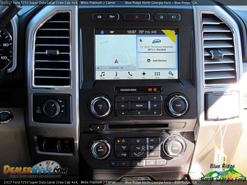 2017 Ford F250 Super Duty Lariat Crew Cab 4x4 White Platinum / Camel Photo #19