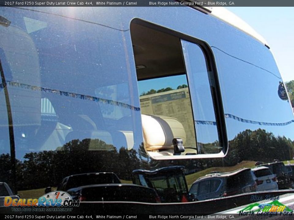 2017 Ford F250 Super Duty Lariat Crew Cab 4x4 White Platinum / Camel Photo #29