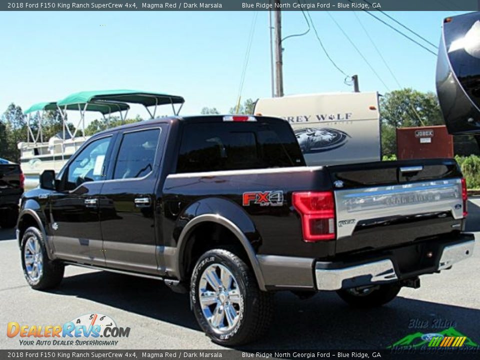 2018 Ford F150 King Ranch SuperCrew 4x4 Magma Red / Dark Marsala Photo #3