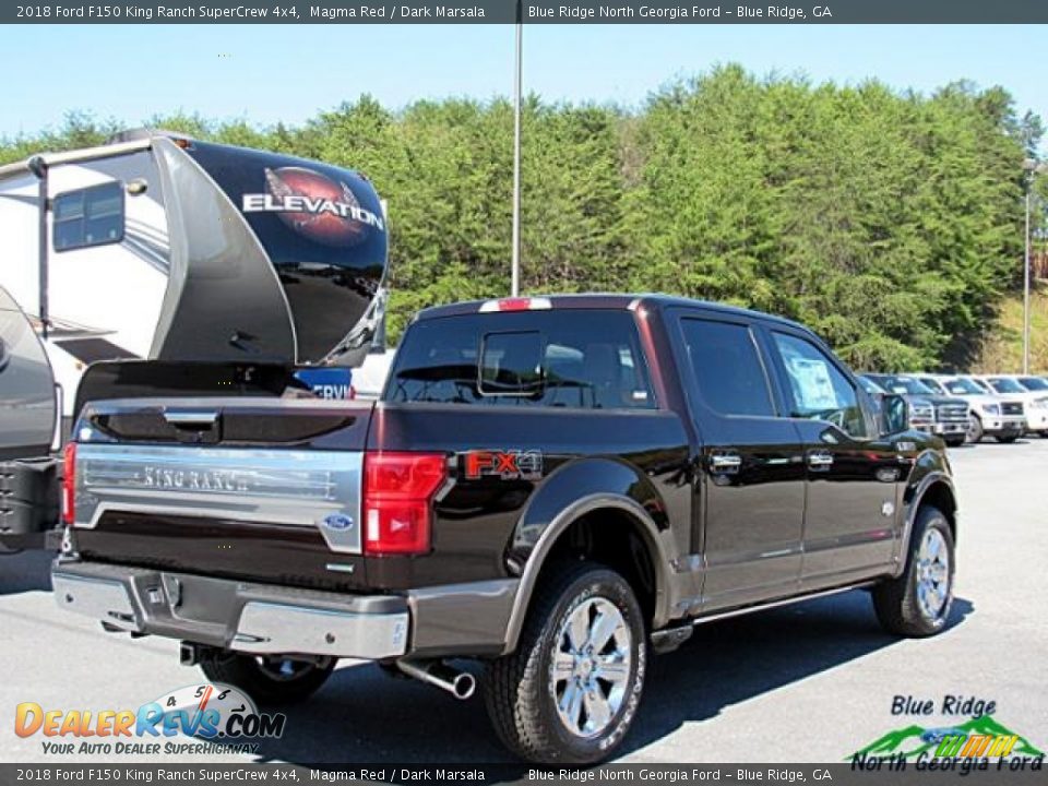 2018 Ford F150 King Ranch SuperCrew 4x4 Magma Red / Dark Marsala Photo #5