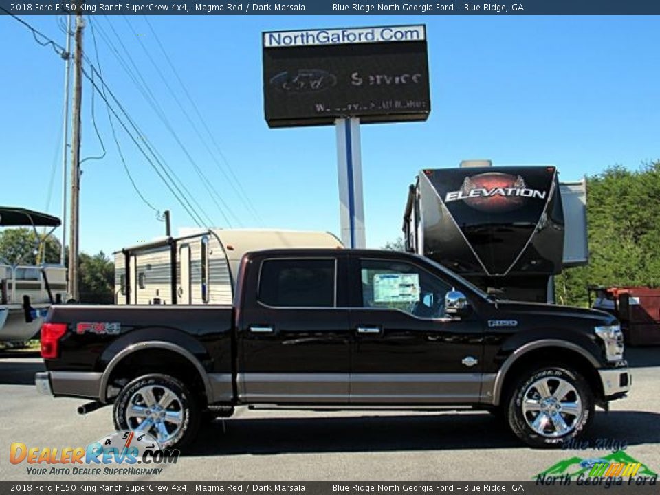 2018 Ford F150 King Ranch SuperCrew 4x4 Magma Red / Dark Marsala Photo #6