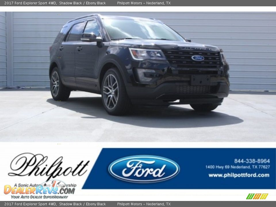 2017 Ford Explorer Sport 4WD Shadow Black / Ebony Black Photo #1