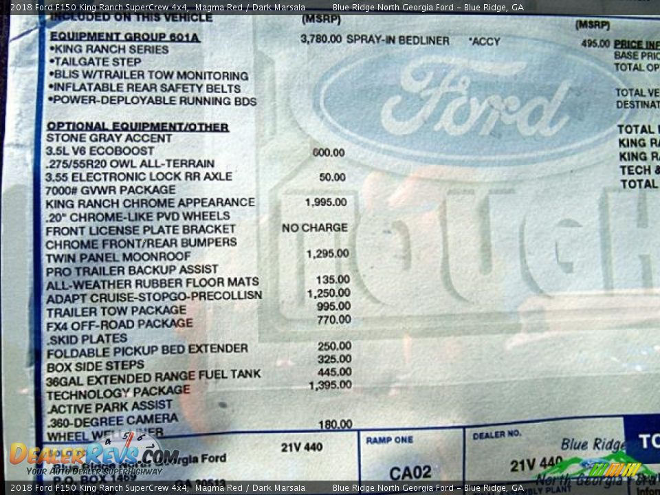 2018 Ford F150 King Ranch SuperCrew 4x4 Magma Red / Dark Marsala Photo #30