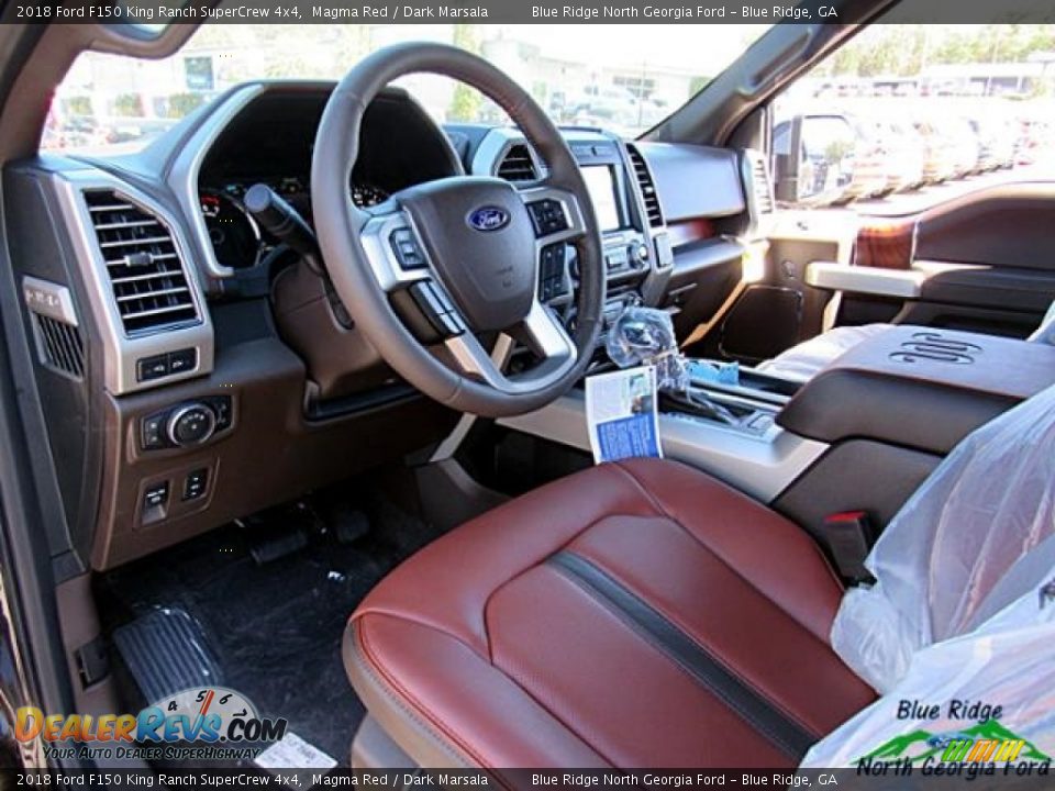 2018 Ford F150 King Ranch SuperCrew 4x4 Magma Red / Dark Marsala Photo #32