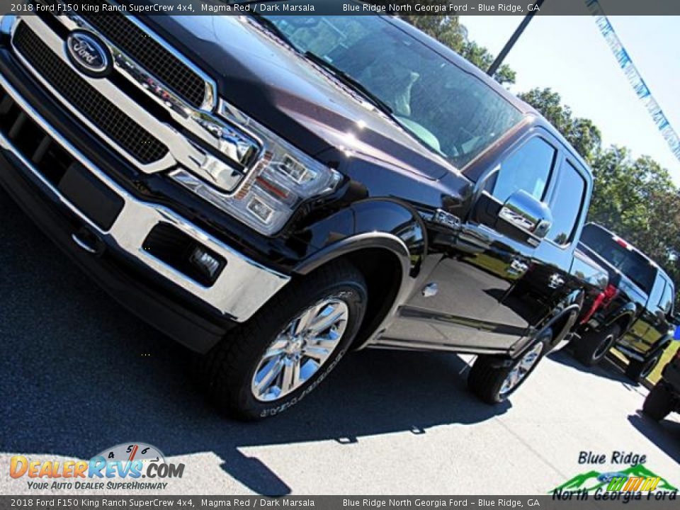 2018 Ford F150 King Ranch SuperCrew 4x4 Magma Red / Dark Marsala Photo #34