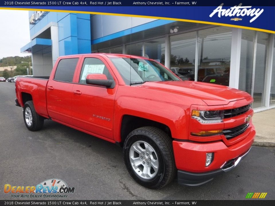 2018 Chevrolet Silverado 1500 LT Crew Cab 4x4 Red Hot / Jet Black Photo #1