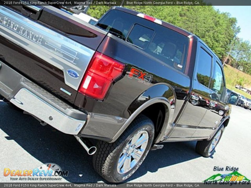 2018 Ford F150 King Ranch SuperCrew 4x4 Magma Red / Dark Marsala Photo #36