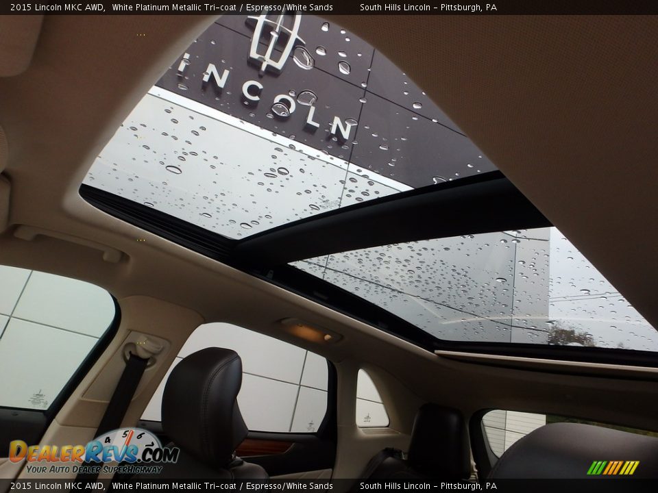 2015 Lincoln MKC AWD White Platinum Metallic Tri-coat / Espresso/White Sands Photo #21