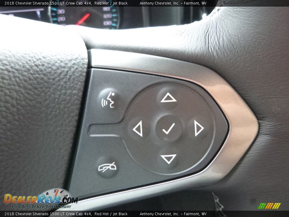 2018 Chevrolet Silverado 1500 LT Crew Cab 4x4 Red Hot / Jet Black Photo #19