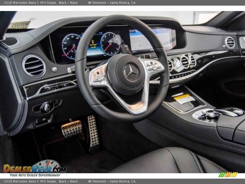 2018 Mercedes-Benz S 450 Sedan Black / Black Photo #6
