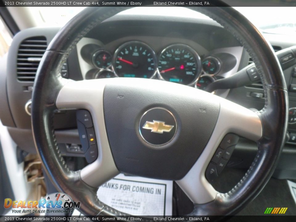 2013 Chevrolet Silverado 2500HD LT Crew Cab 4x4 Summit White / Ebony Photo #21