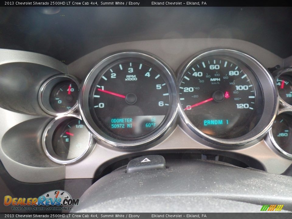 2013 Chevrolet Silverado 2500HD LT Crew Cab 4x4 Summit White / Ebony Photo #25
