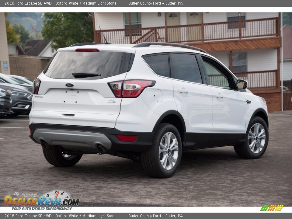 2018 Ford Escape SE 4WD Oxford White / Medium Light Stone Photo #4