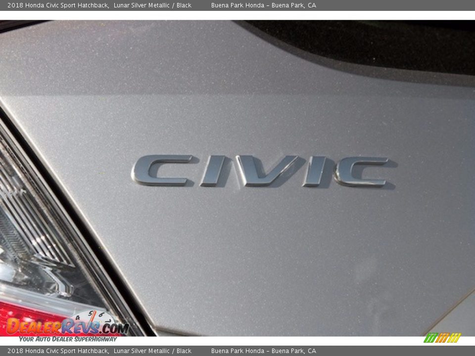 2018 Honda Civic Sport Hatchback Lunar Silver Metallic / Black Photo #3