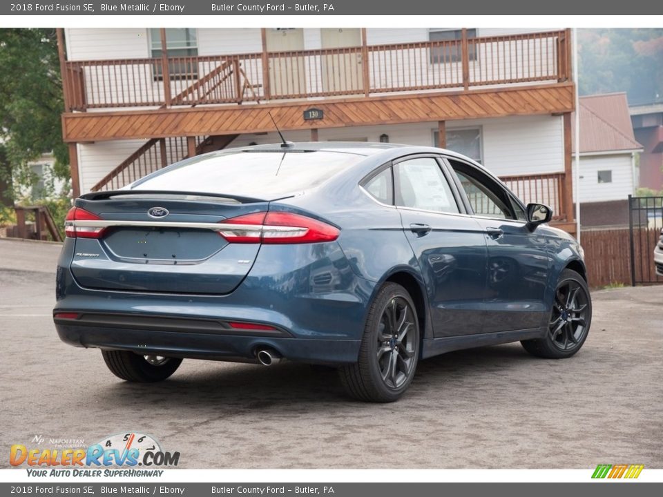 2018 Ford Fusion SE Blue Metallic / Ebony Photo #3