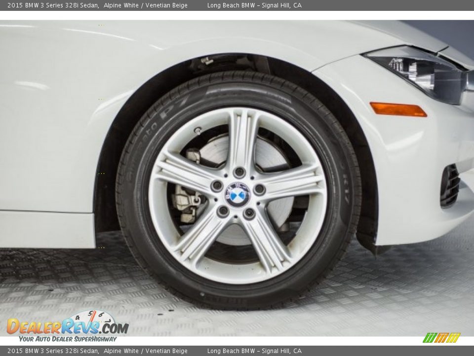 2015 BMW 3 Series 328i Sedan Alpine White / Venetian Beige Photo #8
