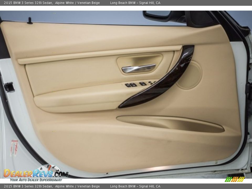 2015 BMW 3 Series 328i Sedan Alpine White / Venetian Beige Photo #19