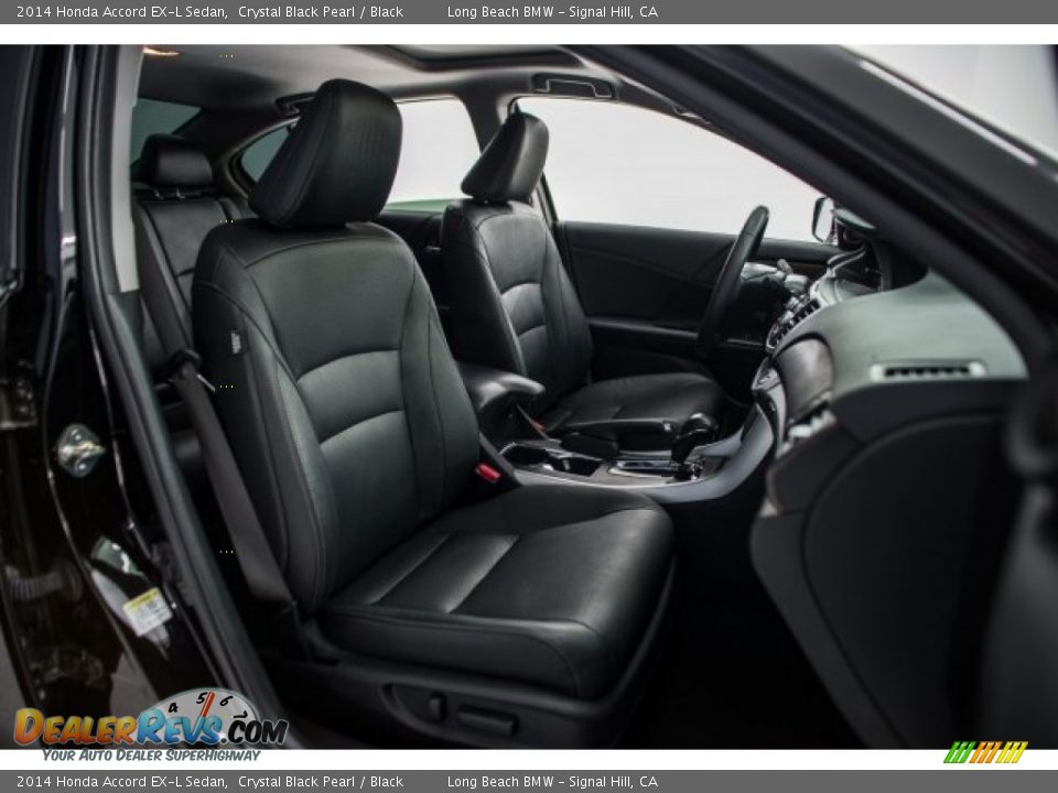 2014 Honda Accord EX-L Sedan Crystal Black Pearl / Black Photo #6