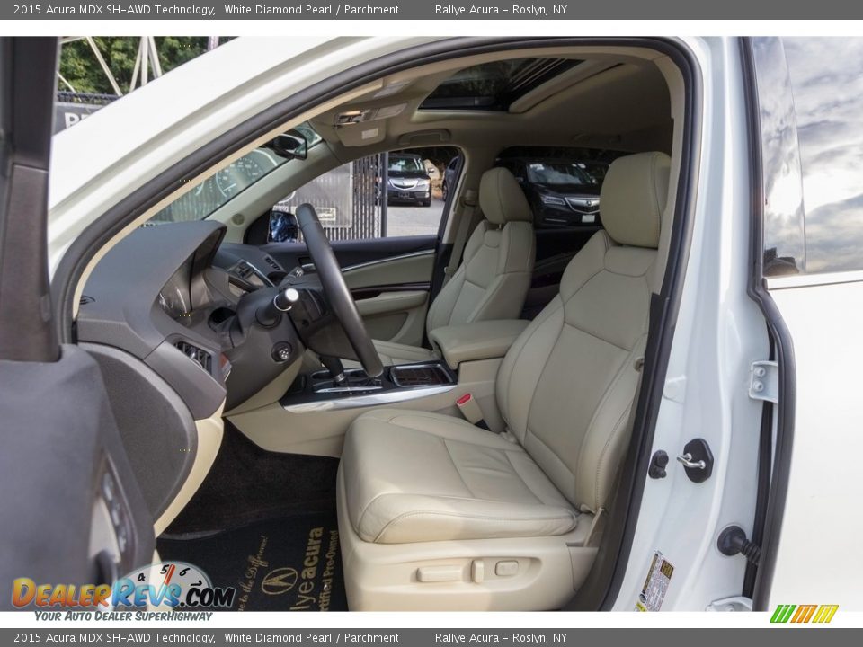 2015 Acura MDX SH-AWD Technology White Diamond Pearl / Parchment Photo #9