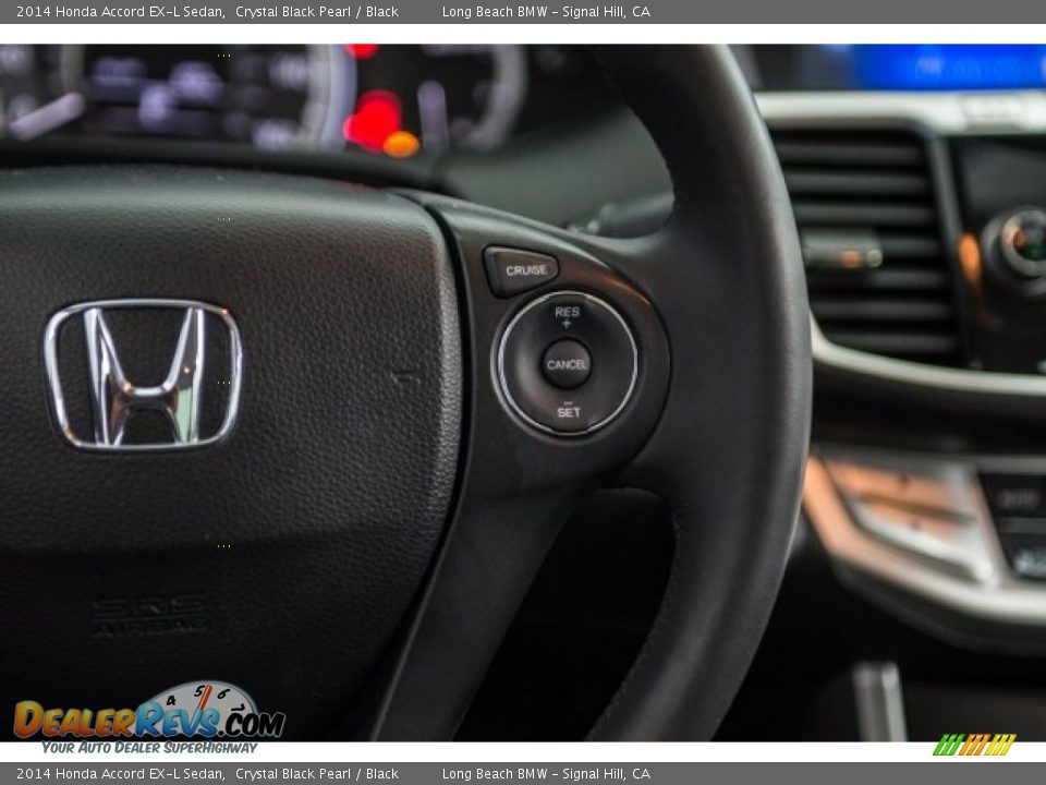 2014 Honda Accord EX-L Sedan Crystal Black Pearl / Black Photo #14