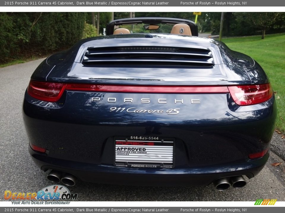2015 Porsche 911 Carrera 4S Cabriolet Dark Blue Metallic / Espresso/Cognac Natural Leather Photo #5