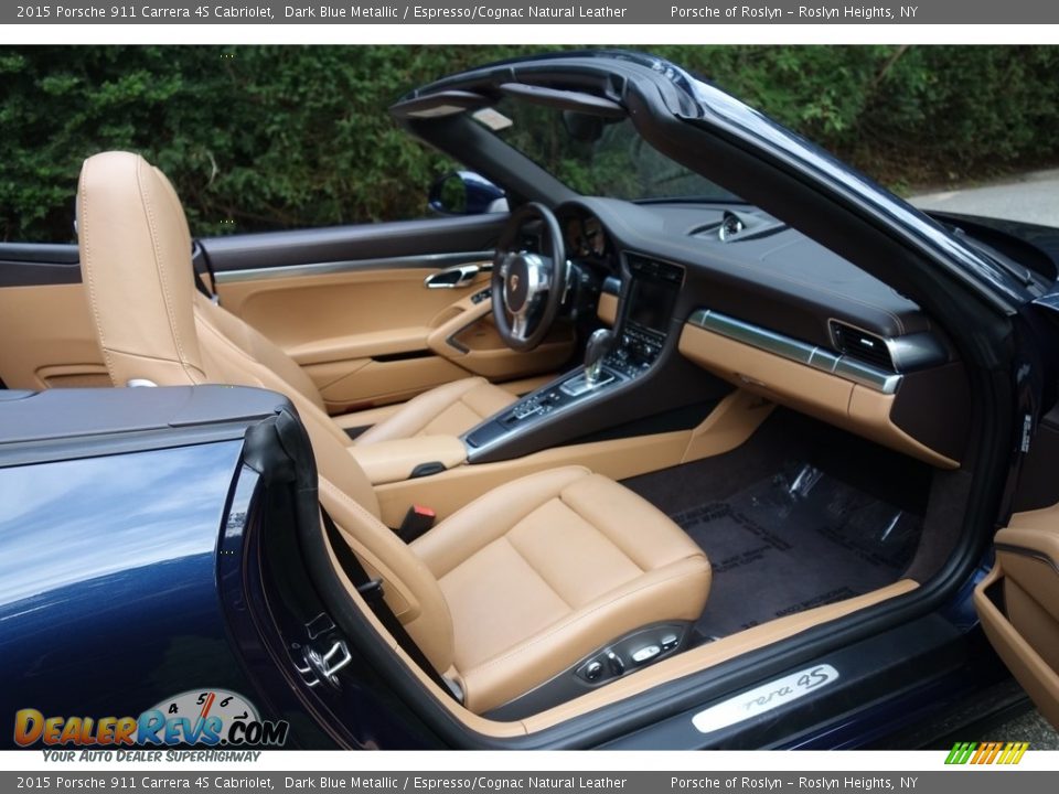 2015 Porsche 911 Carrera 4S Cabriolet Dark Blue Metallic / Espresso/Cognac Natural Leather Photo #14