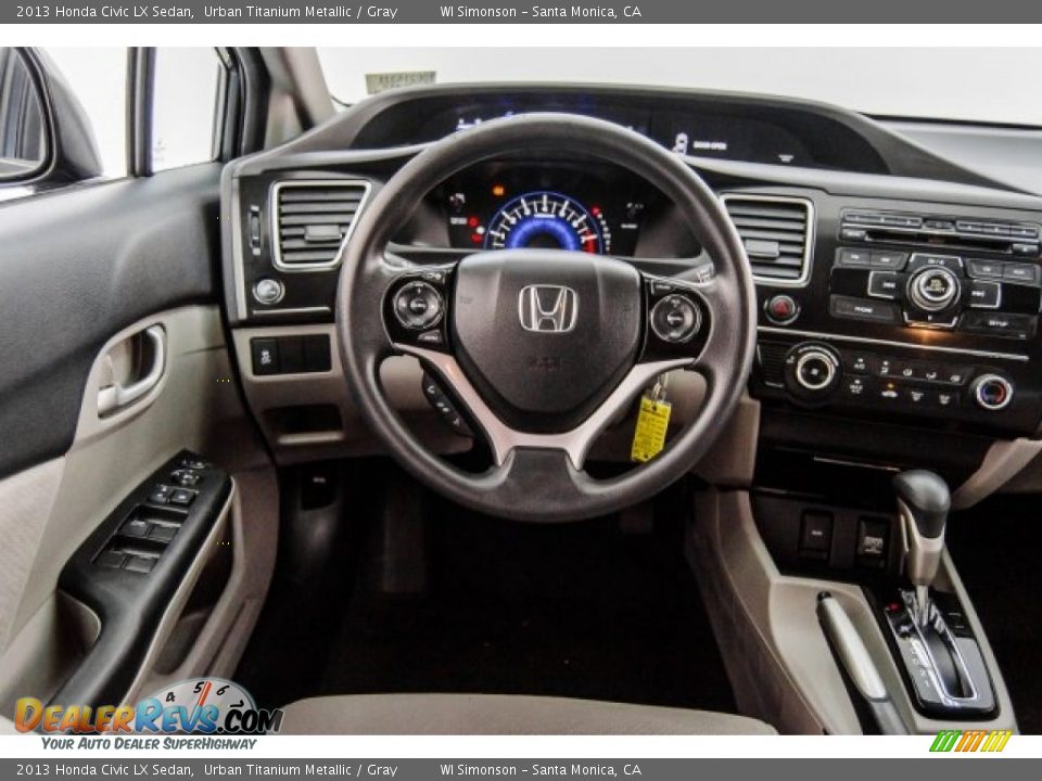 2013 Honda Civic LX Sedan Urban Titanium Metallic / Gray Photo #4