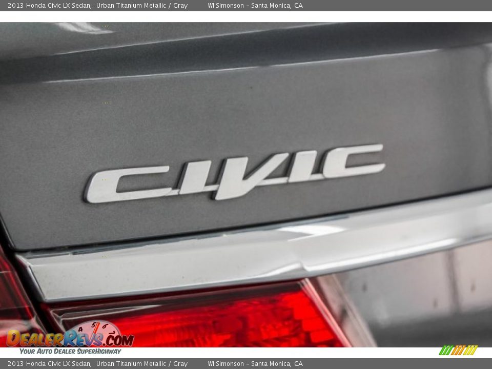 2013 Honda Civic LX Sedan Urban Titanium Metallic / Gray Photo #7