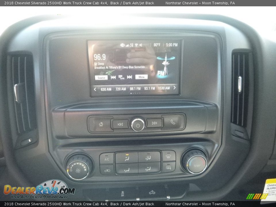 2018 Chevrolet Silverado 2500HD Work Truck Crew Cab 4x4 Black / Dark Ash/Jet Black Photo #18