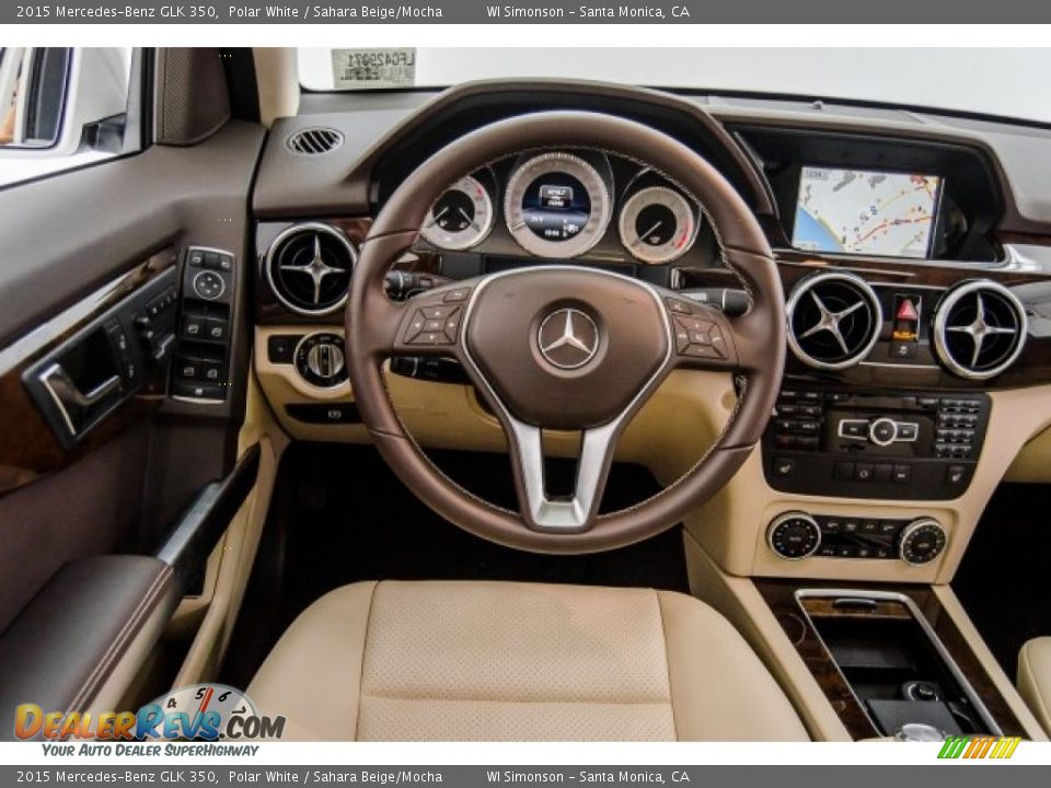 2015 Mercedes-Benz GLK 350 Polar White / Sahara Beige/Mocha Photo #4