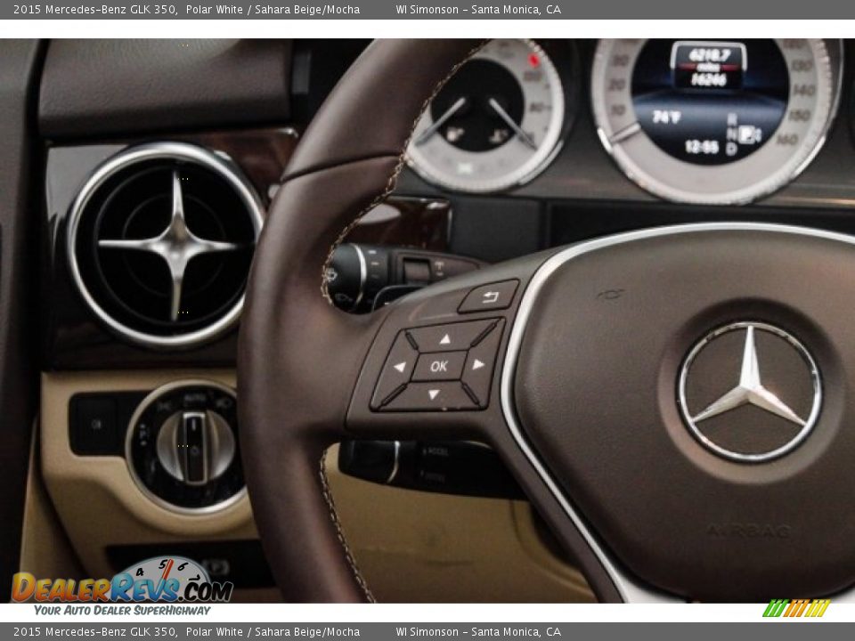 2015 Mercedes-Benz GLK 350 Polar White / Sahara Beige/Mocha Photo #18
