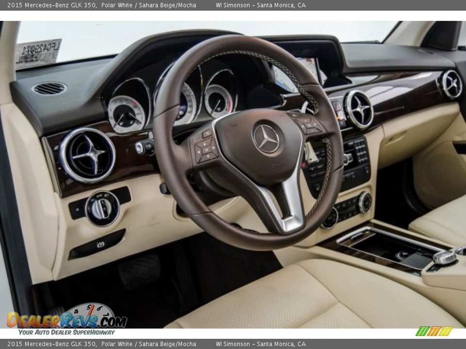 2015 Mercedes-Benz GLK 350 Polar White / Sahara Beige/Mocha Photo #21