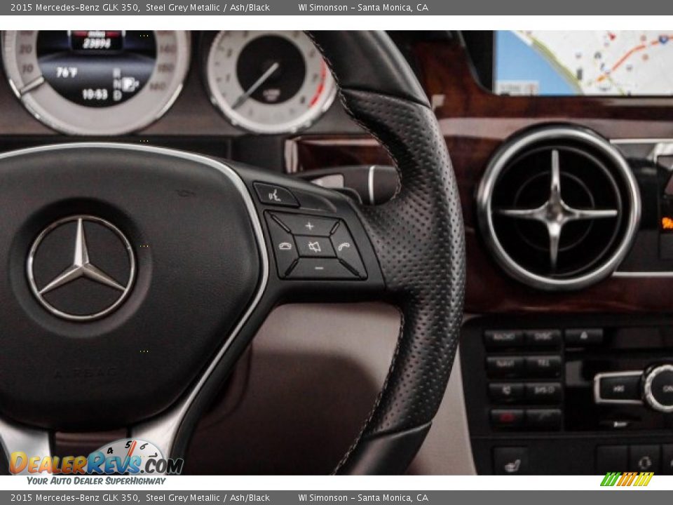 2015 Mercedes-Benz GLK 350 Steel Grey Metallic / Ash/Black Photo #17