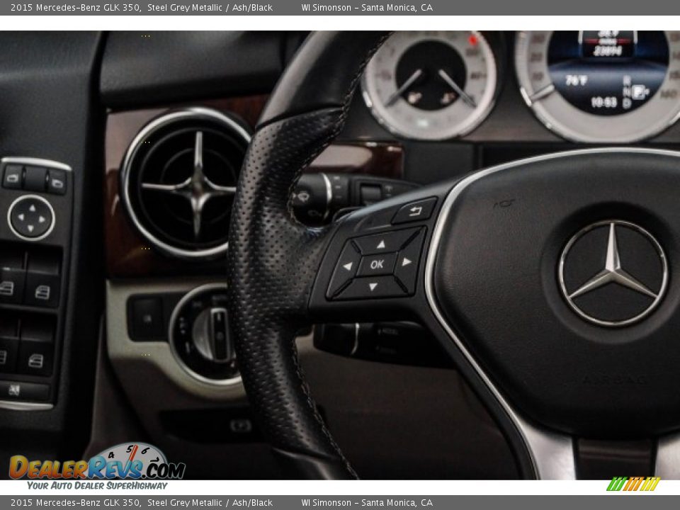 2015 Mercedes-Benz GLK 350 Steel Grey Metallic / Ash/Black Photo #18