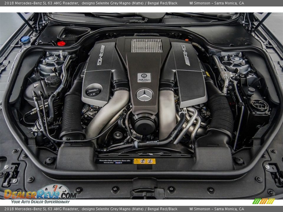 2018 Mercedes-Benz SL 63 AMG Roadster 5.5 Liter AMG biturbo DOHC 32-Valve VVT V8 Engine Photo #9