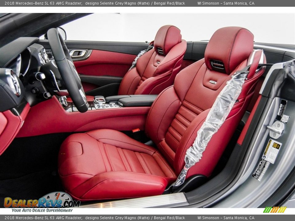 Bengal Red/Black Interior - 2018 Mercedes-Benz SL 63 AMG Roadster Photo #19