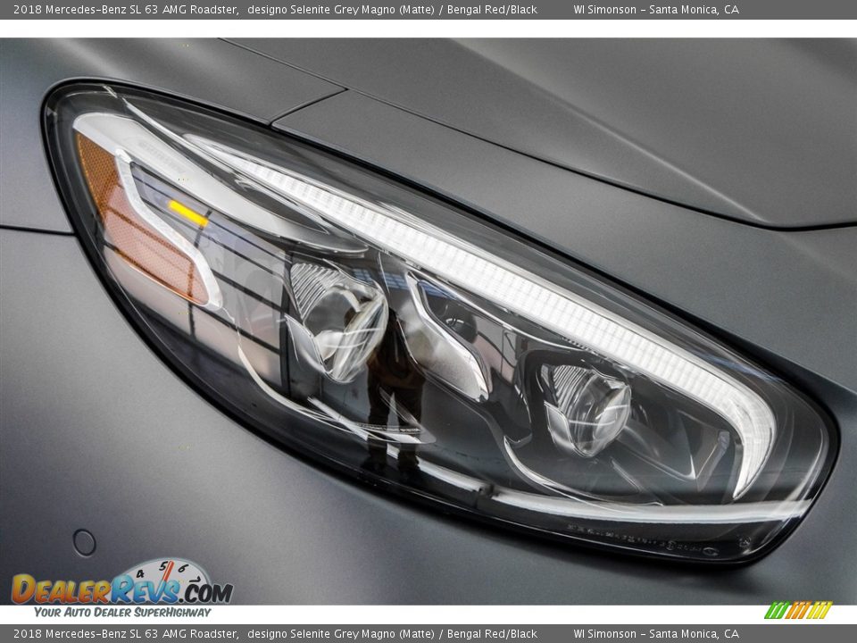 2018 Mercedes-Benz SL 63 AMG Roadster designo Selenite Grey Magno (Matte) / Bengal Red/Black Photo #31
